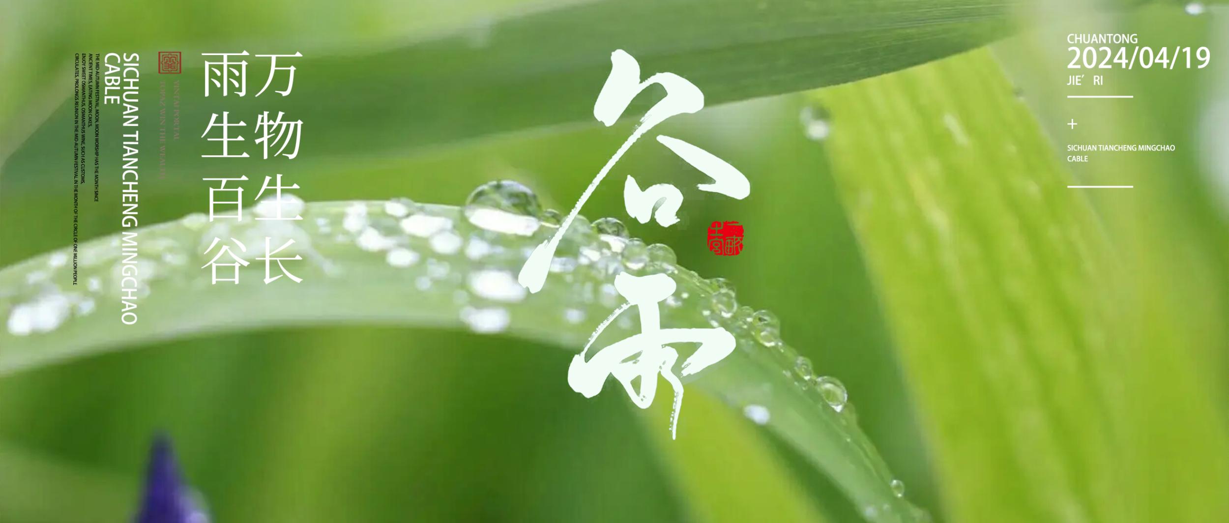 谷雨：雨生百谷，萬物逢時